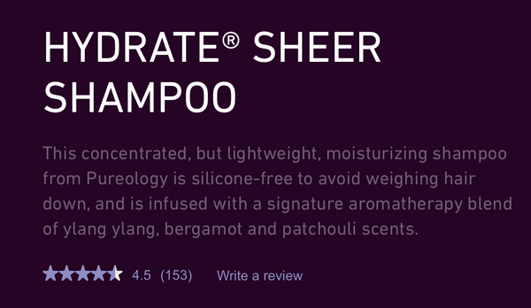 Pureology: Hydrate Sheer Shampoo