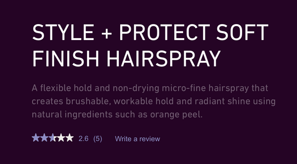 Pureology: Style + Protect Soft Finish Hairspray